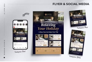 Grand Hotel Catalogue Flyer & instagram Set